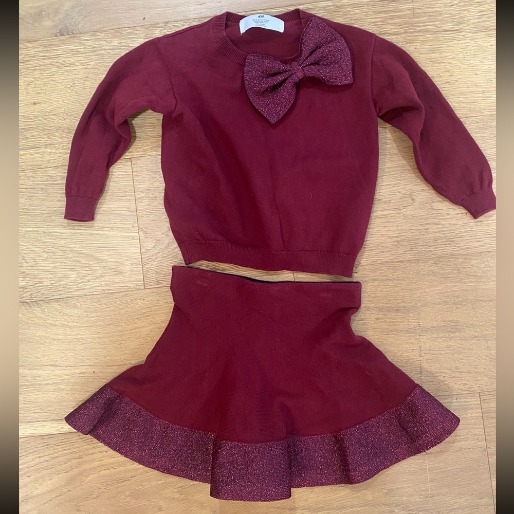 H&M Kids Matching Set in Burgundy
